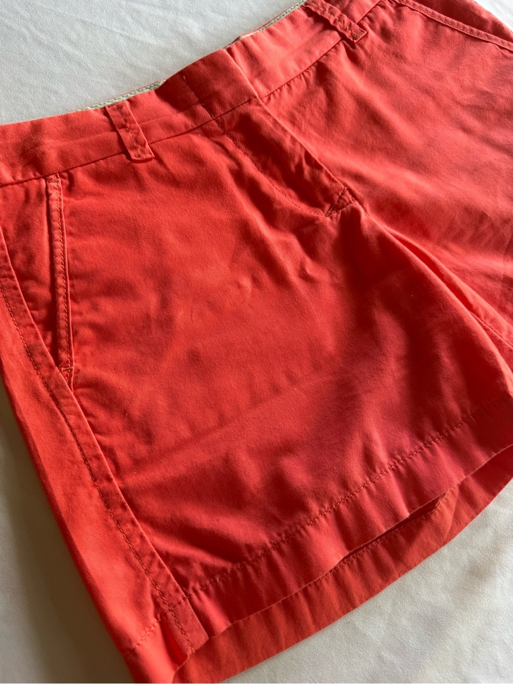 J.Crew Stretch Coral Pink Shorts Women Sz 0 Cotton Preppy - Picture 5 of 10